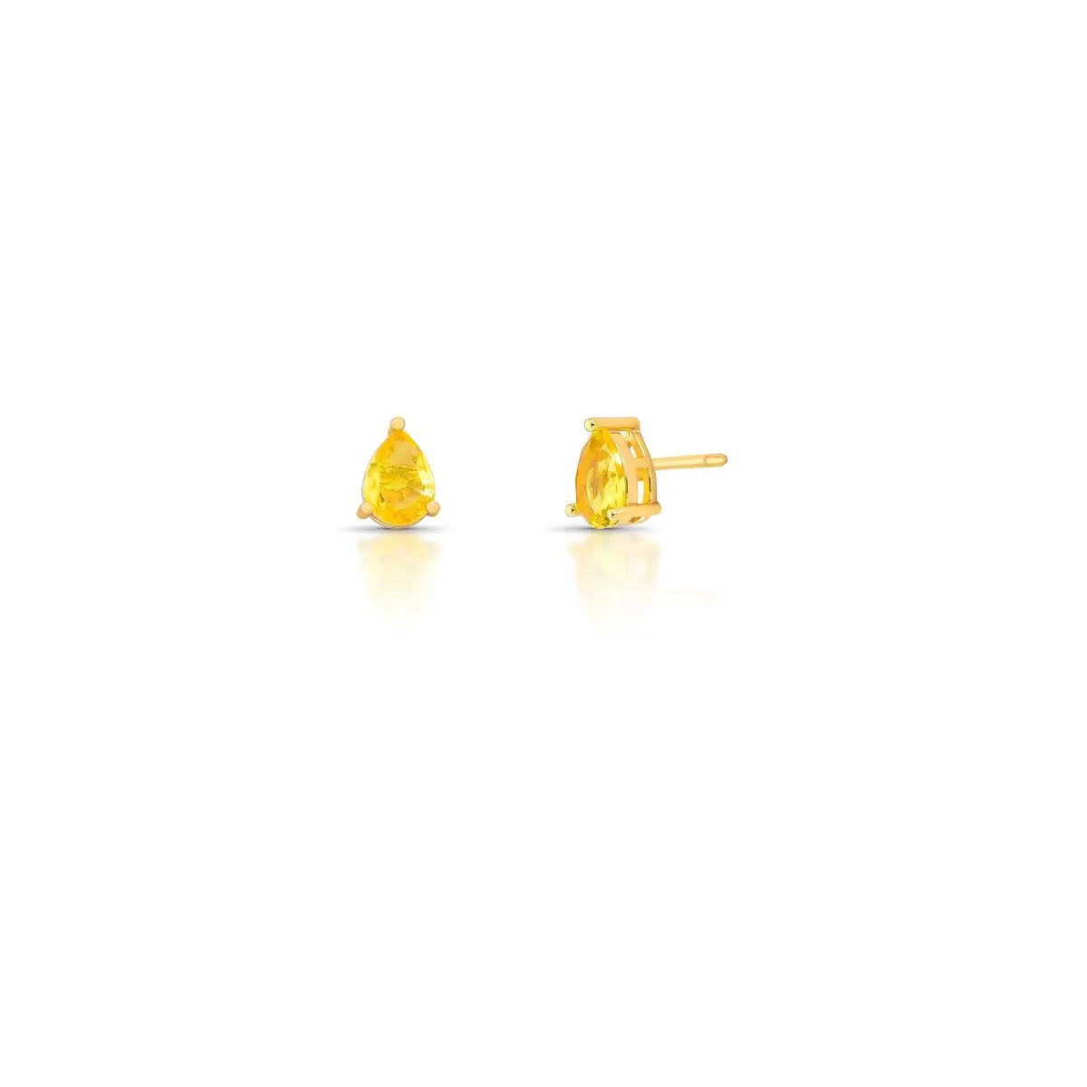 Brinco Gota Cristal Amarelo