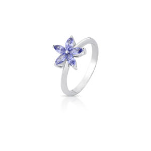 Anel Flor Navete Tanzanita