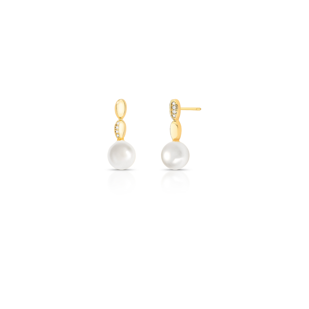 Brinco Pérola Shell Zircônia