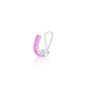 Piercing de Encaixe com Cristais Redondos Prata