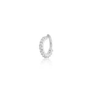 Piercing de Encaixe Cravejado - Prata 925 com zircônias - Casa Dourée