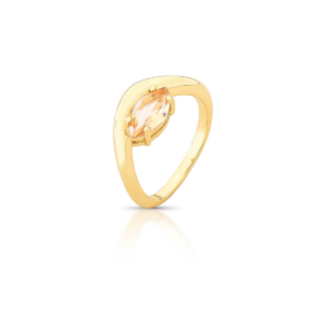 Anel Curvo Cristal bege