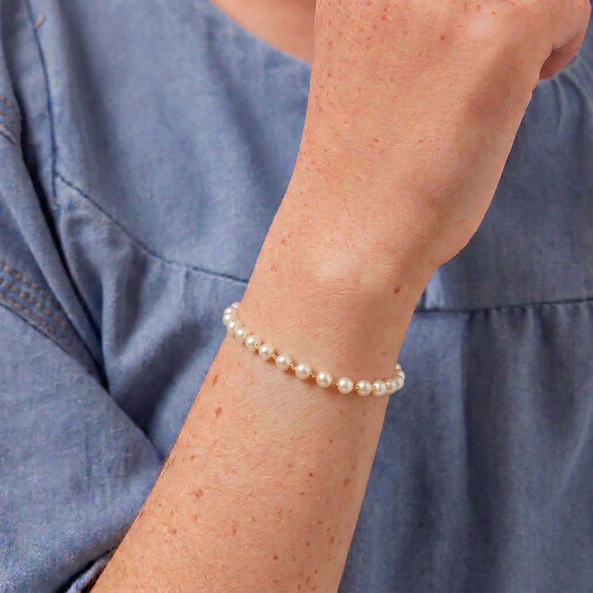 Pulseira Mini Pérolas Shell - Imagem 2