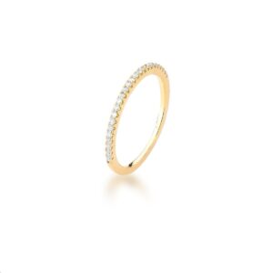 Anel Aparador com Zircônias 2mm
